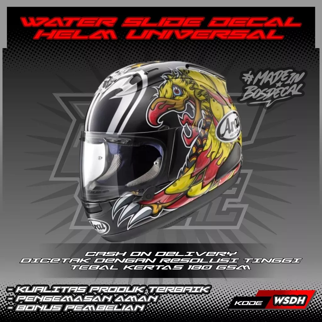 WATER SLIDE DECAL HELM UNIVERSAL MOTIF NAKASUGA PHOENIX | WATER SLIDE DECAL HELM