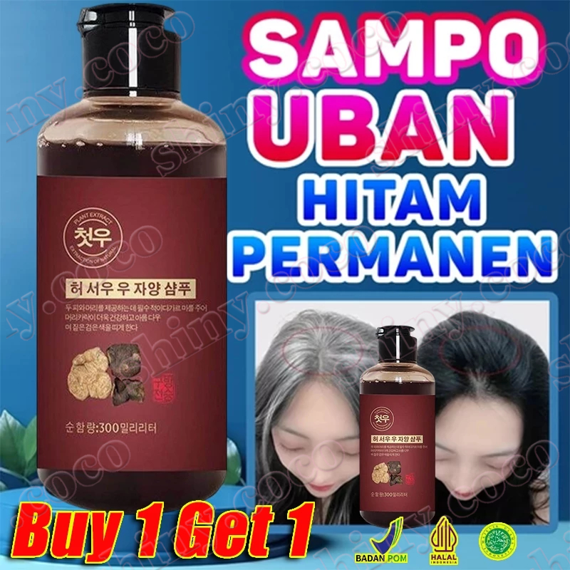 Shampo Penghilang Uban Polygonum Multiflorum Black Herbal Natural Shampo Penghitam Rambut Uban Shamp