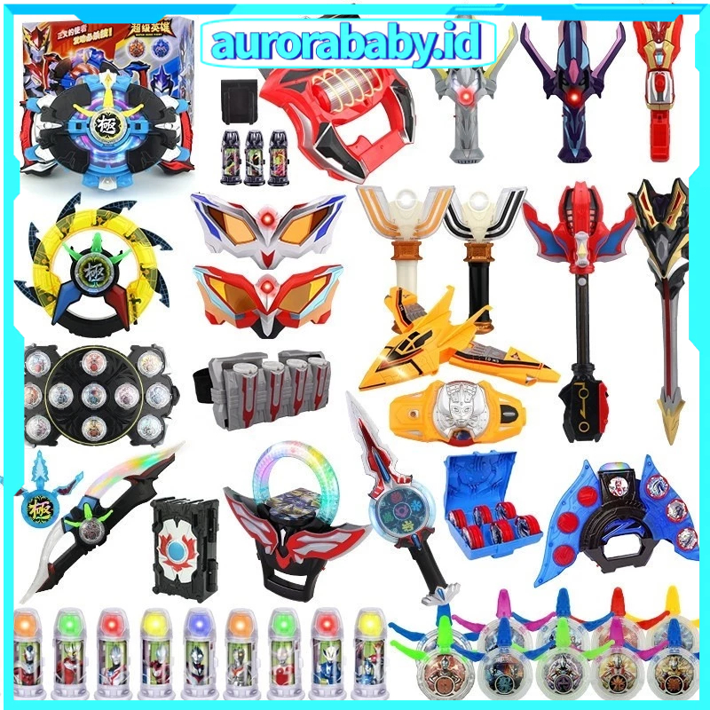 [24H COD] Mainan Ultraman Alat Transformasi Orb Ring Ginga Spark Pedang dengan Lampu & Musik Electri