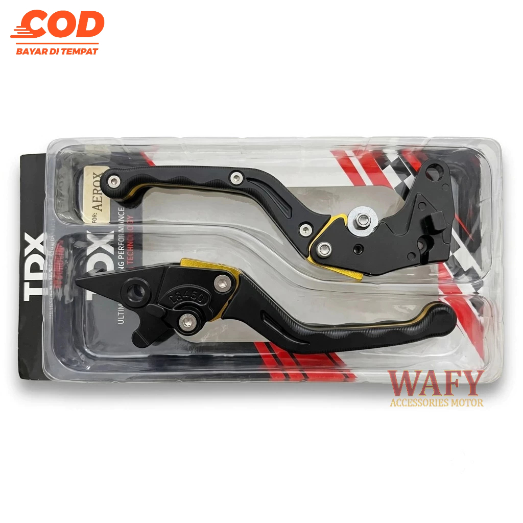 Handle Rem Aerox Variasi Cnc Tdx Warna Hitam List Gold Tuas Handle Rem Yamaha Aerox 155 Kunci Rem Ae