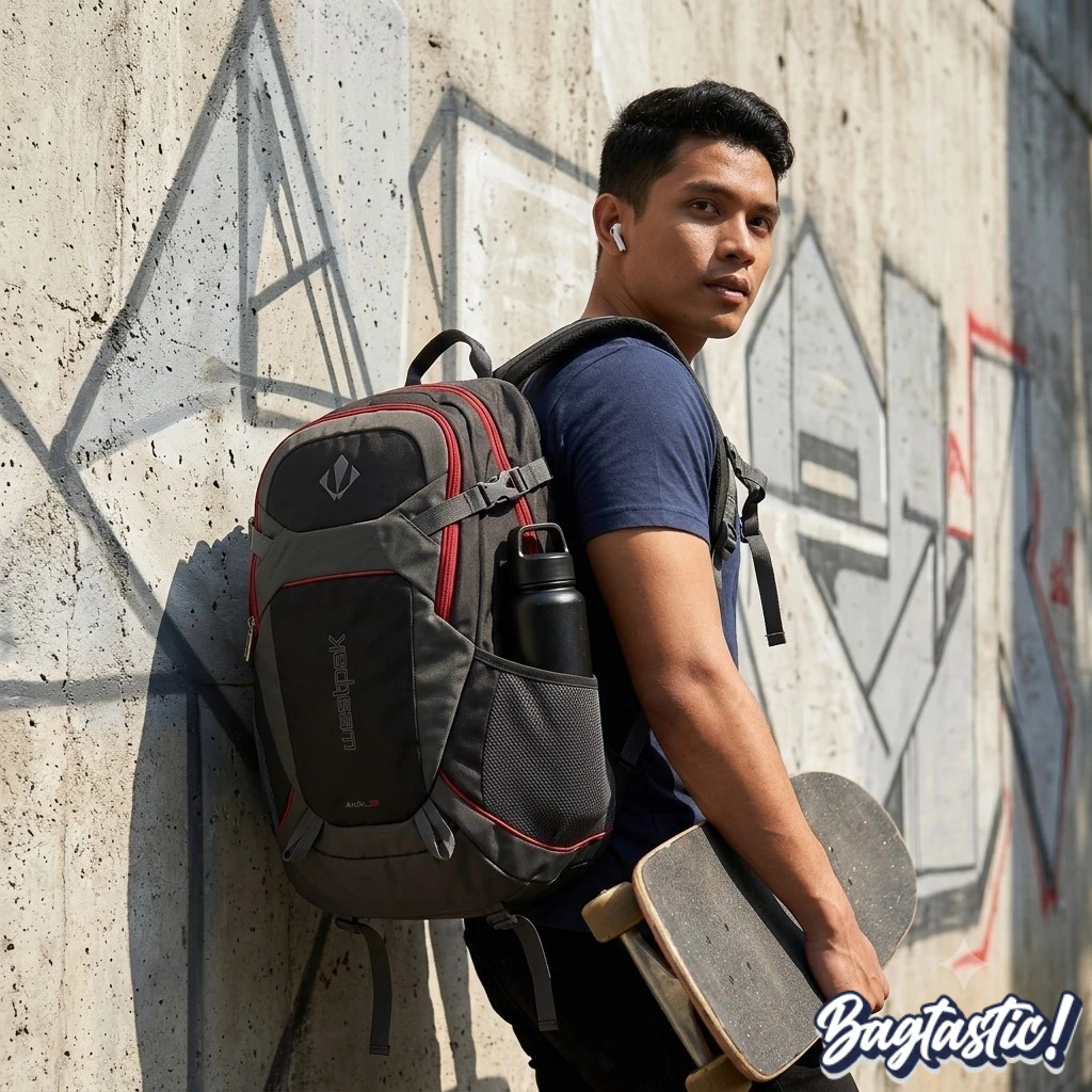 BAGTASTIC Tas Ransel Laptop Westpak Arctic 63972 Backpack Kerja Kuliah 25L Original Free Raincover