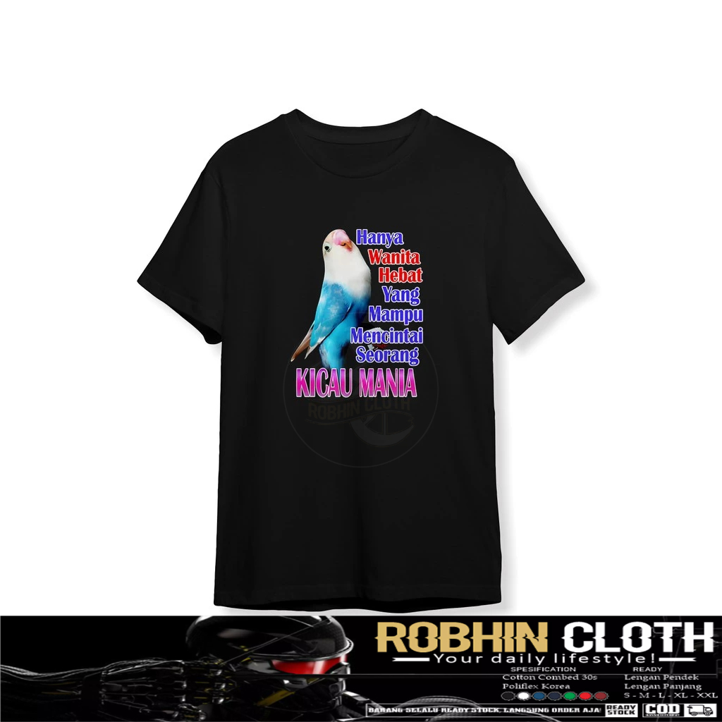 Kaos Baju Burung Lovebird Wanita Hebat Kicau Mania Kaos Distro
