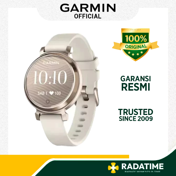 Jam Tangan Wanita Garmin Lily 2 Cream Gold white Coconut 100% Original Gold