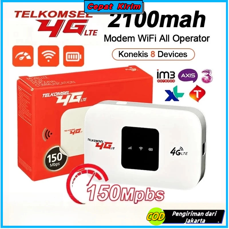 MIFI MODEM WIFI 4G UNLOCKOPERATOR Perdana / 150Mbps 4G/5G Portable Mobile WiFi USBMobile WiFi Modem 