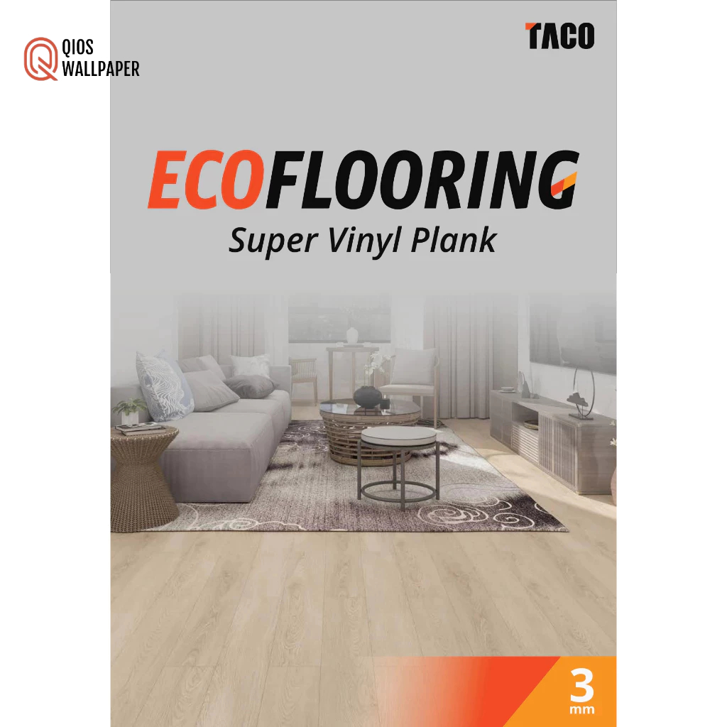 vinyl eco taco tebal 3mm / eco vinyl taco cover 3.34 meter persegi /vinyl lantai taco