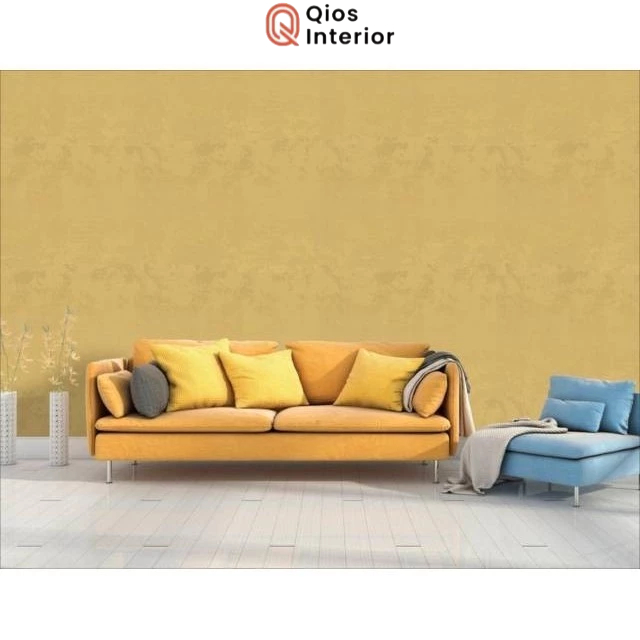 WALLPAPER DINDING MURAH ELEGANT POLOS PUTIH CREAM MINIMALIS 10 METER