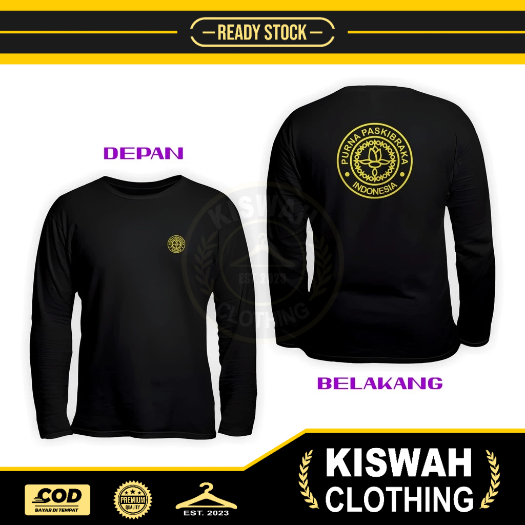 Kaos Tshirt Paskibra Purna Paskibraka Logo DB Lengan Panjang Kaos Distro