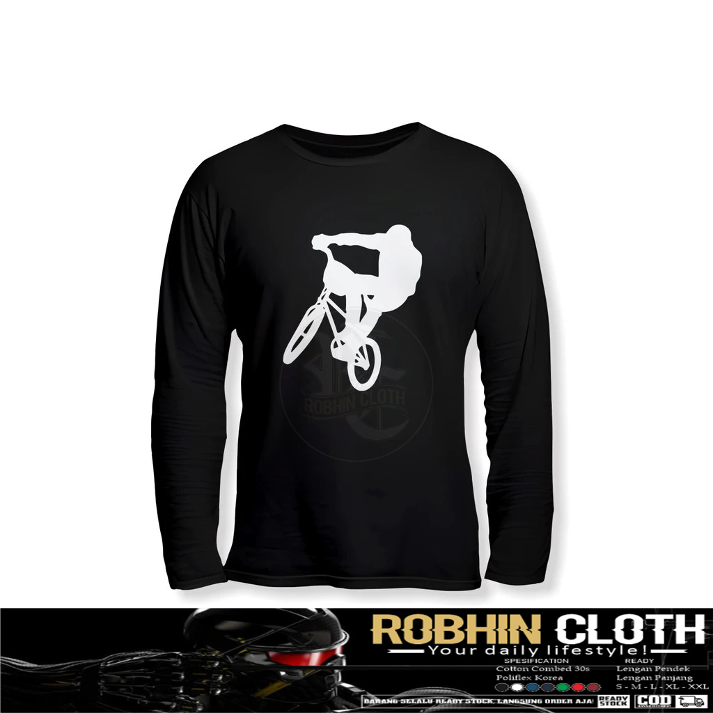 Kaos Baju BMX SILUET Lengan Panjang Baju Sport