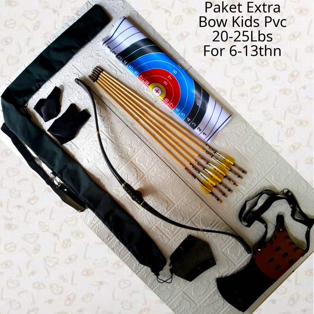 BOW PVC ANAK 18-25lbs - Paket Olahraga Panahan Anak 6-13thn