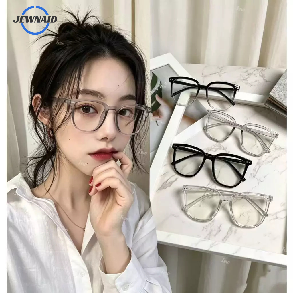[COD]Kacamata Anti Cahaya UV400 Biru Transparent Frame Kacamata Optik Anti Radiasi Komputer Wanita