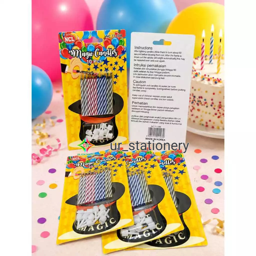 LILIN ULANG TAHUN  NCL MAGIC ISI 10 NC-77-10 M