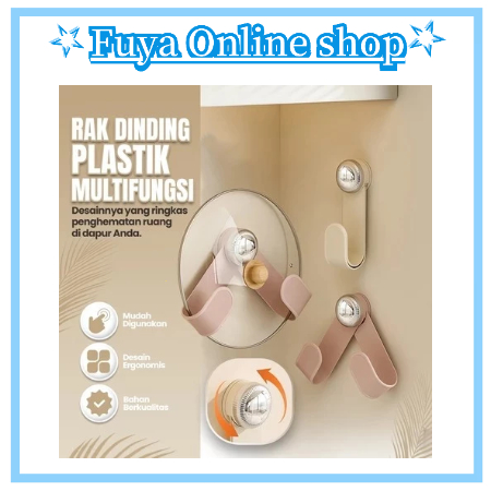[FUYA] Rak Dinding Penyimpanan Tutup Panci/Penyangga Tutup Panci/Rak Dinding Multifungsi