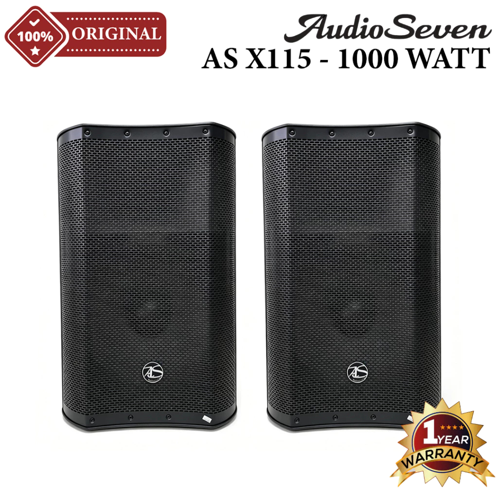 Speaker Aktif 15 Inch AUDIO SEVEN AS X 115 | AS X115 Bluetooth Original 1000 Watt 1 Unit dan 1 Pasan