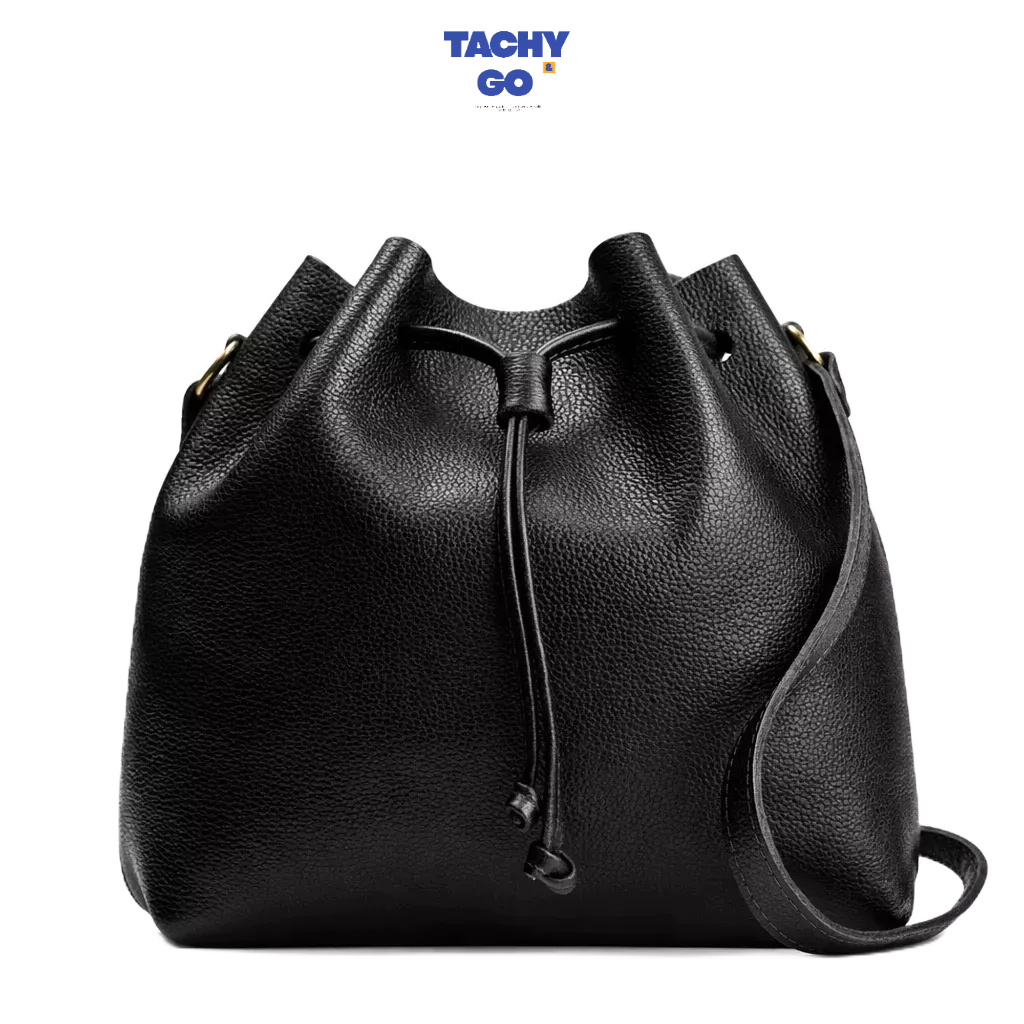 LeatherGo l Bag Tas Bucket Serut Kulit Jeruk Premium
