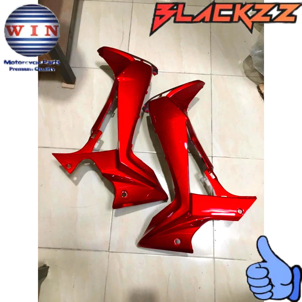 Legshield Luar KANAN KIRI Supra X 125 BATMAN MERAH MAROON 2007 2008 2009 2010 2011 2012 2013 2014 (K