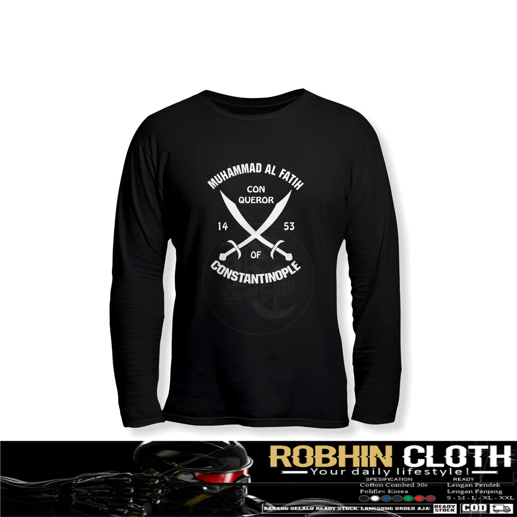 Kaos Baju Muhammad Al Fatih Lengan Panjang Baju Dakwah