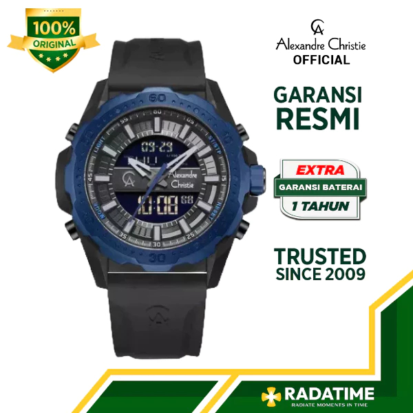 Jam Tangan Pria Alexandre Christie DiGi 100% Original 9370 MHRUBBA