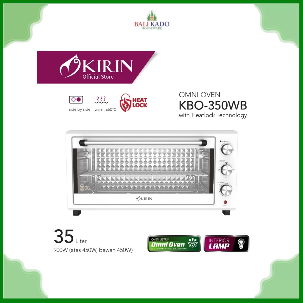 Kirin Oven Listrik 35 Liter KBO-350WB / Oven Kirin KBO 350 WB / Oven Listrik 35 L Wide Body