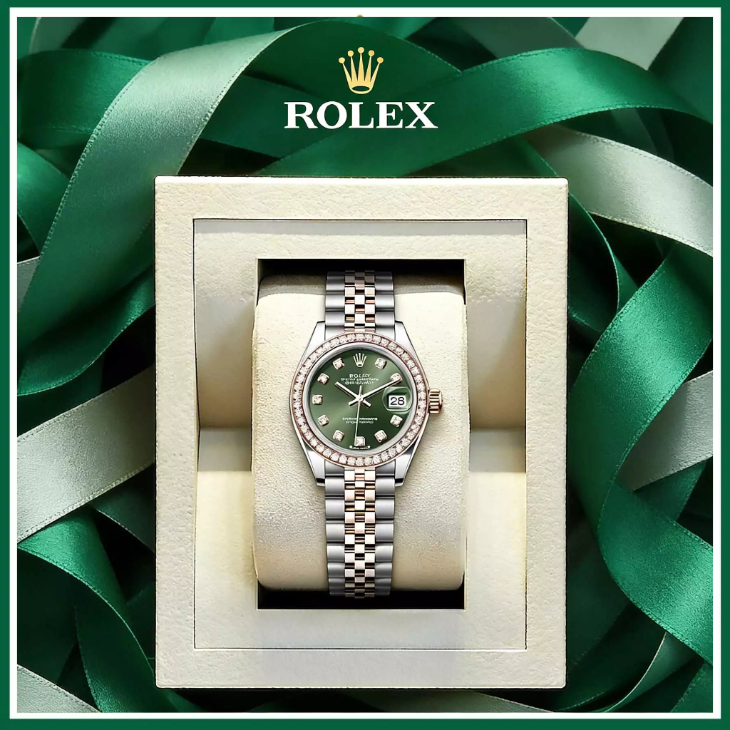 [100% Asli] Jam Tangan Wanita Rolex original 100% Cewek Lady Datejust 18K rose gold Diamond Datejust