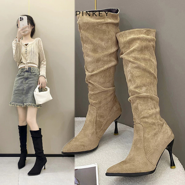 PINKEY P294 Sepatu Boots Wanita Long Boot Tinggi Fashion Premium Quality