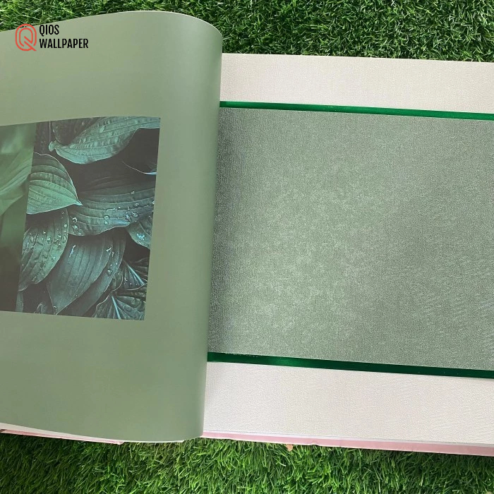 wallpaper dinding polos putih cream abu hijau 0,53x10meter