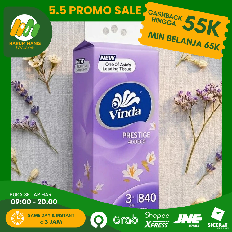 TISU VINDA 840S / VINDA DELUXE 3PLY 840S / TISU WAJAH GANTUNG 840S