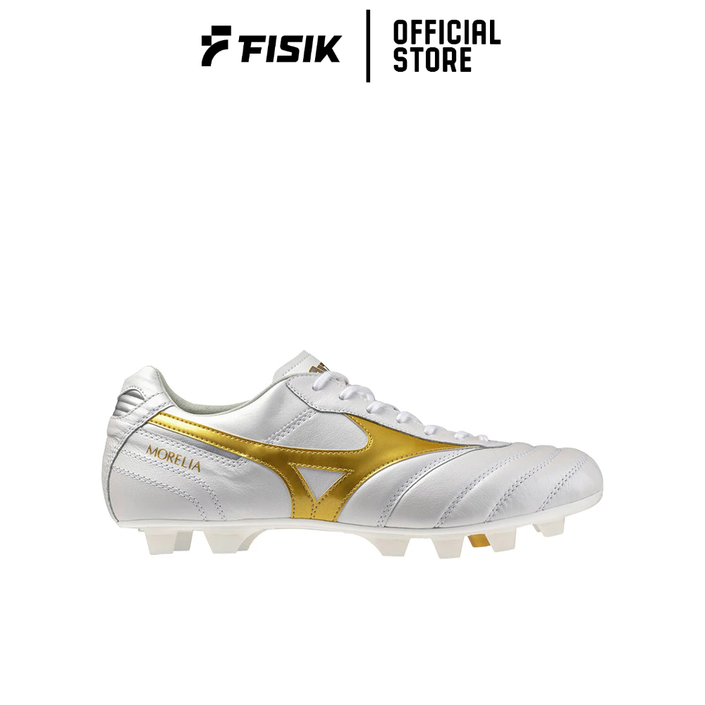 MIZUNO SEPATU SEPAK BOLA MORELIA II JAPAN WHITE/FOOTBALL GOLD/GALAXY SILVER MIZP1GA260150