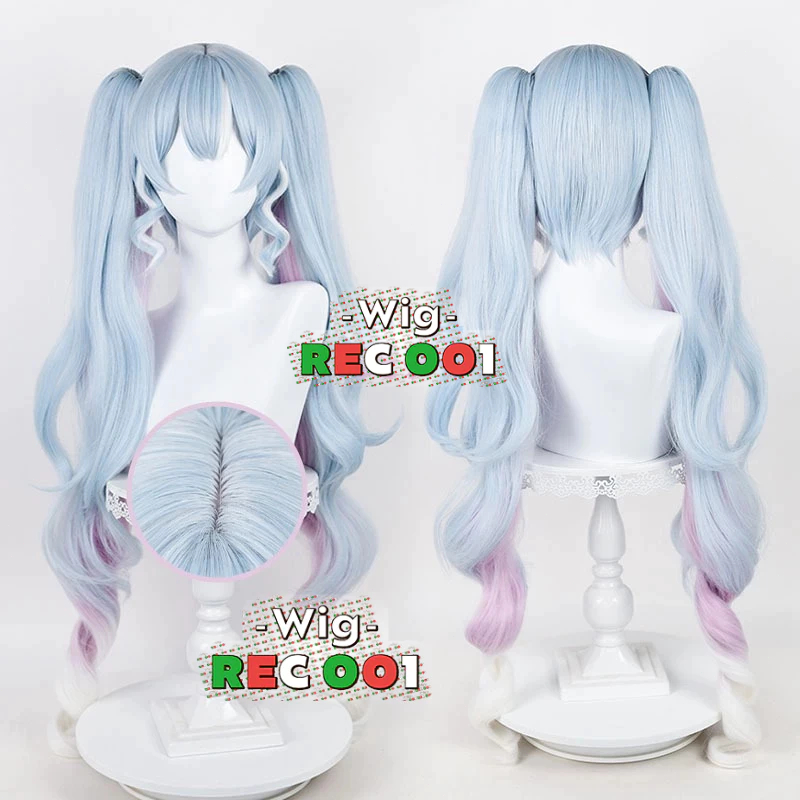 M 90cm Wig VOCALOID Snow Miku Cosplay Hatsune Miku Orang Dewasa/Anak-Anak Dapat Menggunakannya