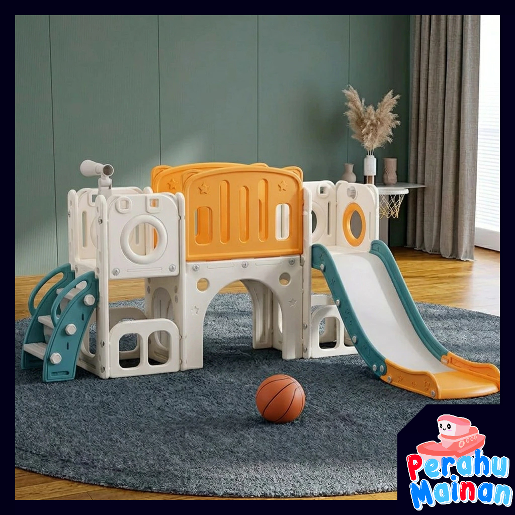 Perosotan Anak NICK BEAR Double Platform Playground Playhouse Set Mainan Perosotan