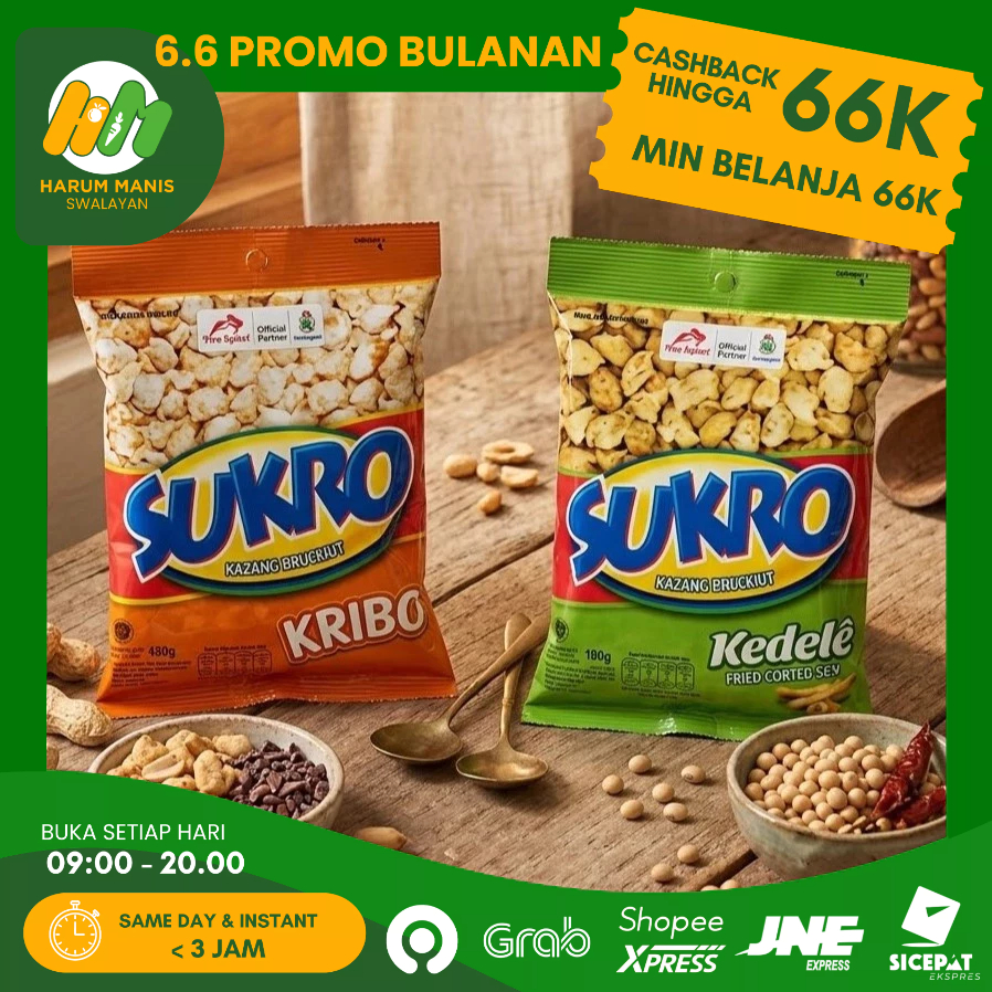 KACANG SUKRO / KACANG SUKRO KRIBO 120GR / KACANG KEDELE SUKRO 140GR