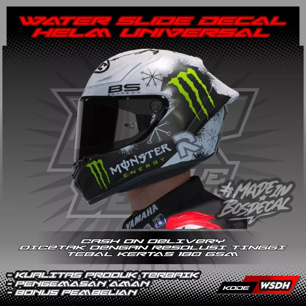 WATER SLIDE DECAL HELM UNIVERSAL MOTIF Fabio Quartararo Winter Test 2024