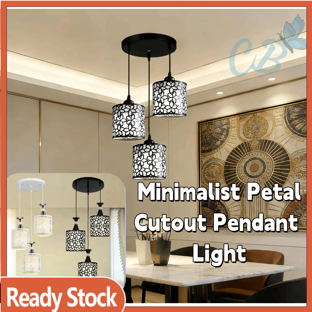 Termurah COD Lampu Gantung LED Minimalis Modern 3 Lampu Bentuk Kelopak Hemat Daya Lampu Hias Dekoras