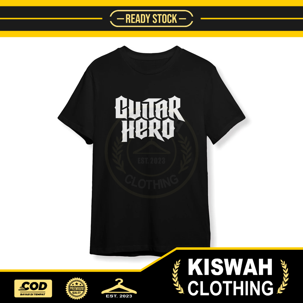 Kaos Tshirt Guitar Hero Baju Game