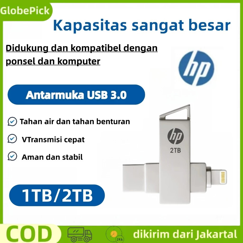 HP Flash Disk 2TB for iphone OTG ISO Flashdisk High Speed USB 3.0 Flash Drive Flash Disk Storage