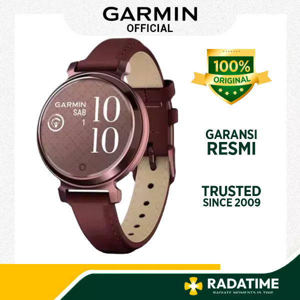 Jam Tangan Wanita Garmin Lily 2 Classic Dark Bronze with Mulberry 100% Original Brown
