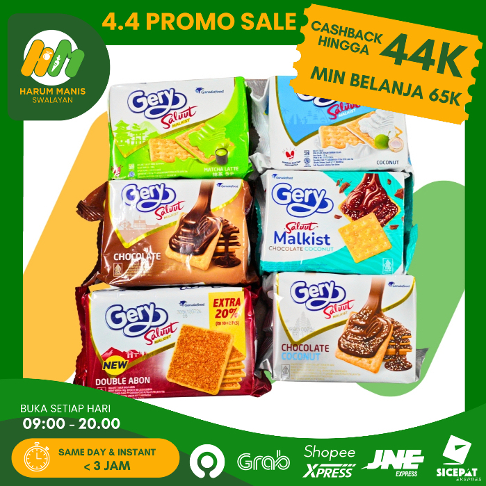 GERY SALUUT MALKIST 100GR / GERY SALUUT MALKIST DOUBLE ABON / GERY SALUUT MALKIST MATCHA / GERY SALU