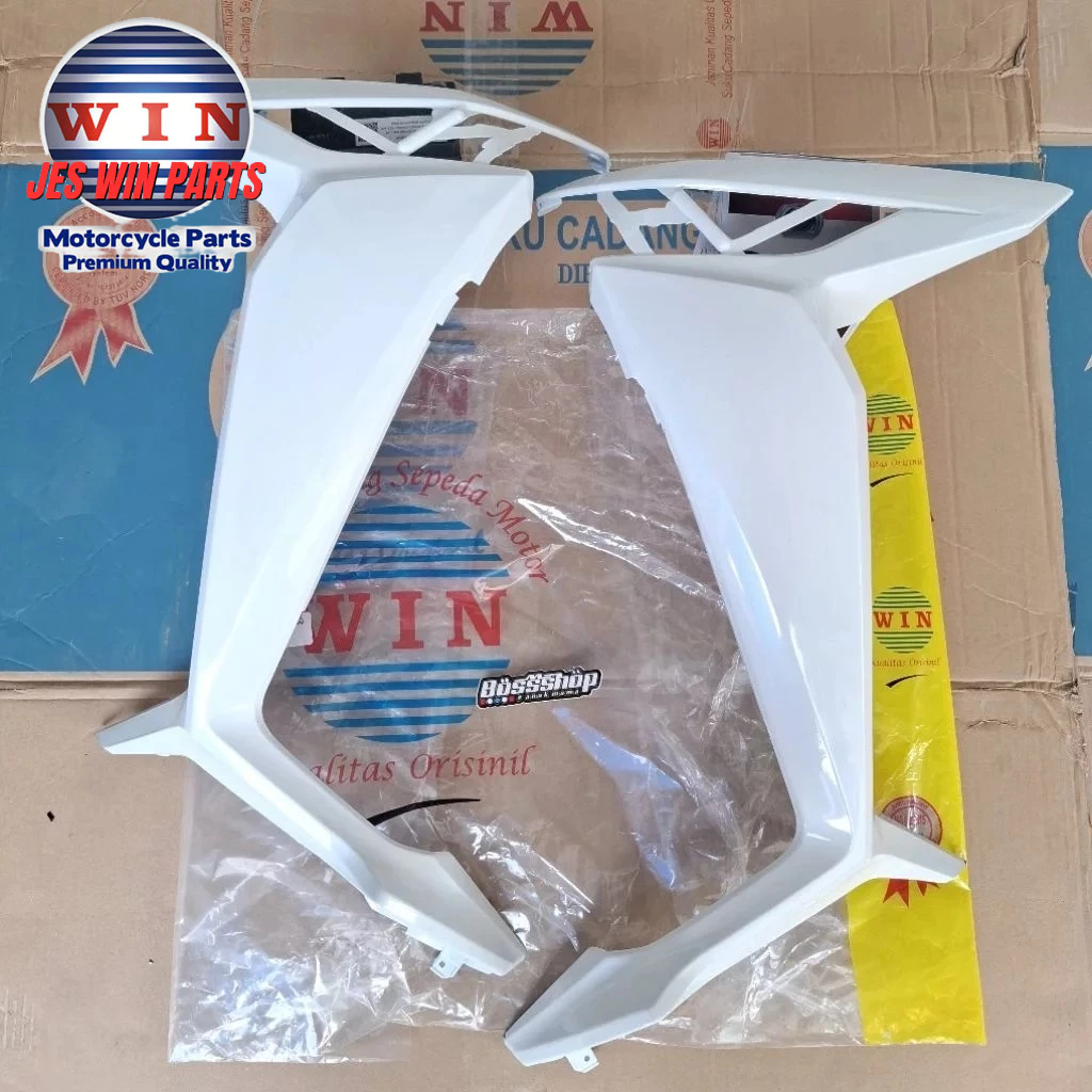 Tebeng Depan KANAN KIRI Supra X 125 FI PUTIH 2014 2015 2016 2017 2018 2019 Original WIN / LEGSHIELD 