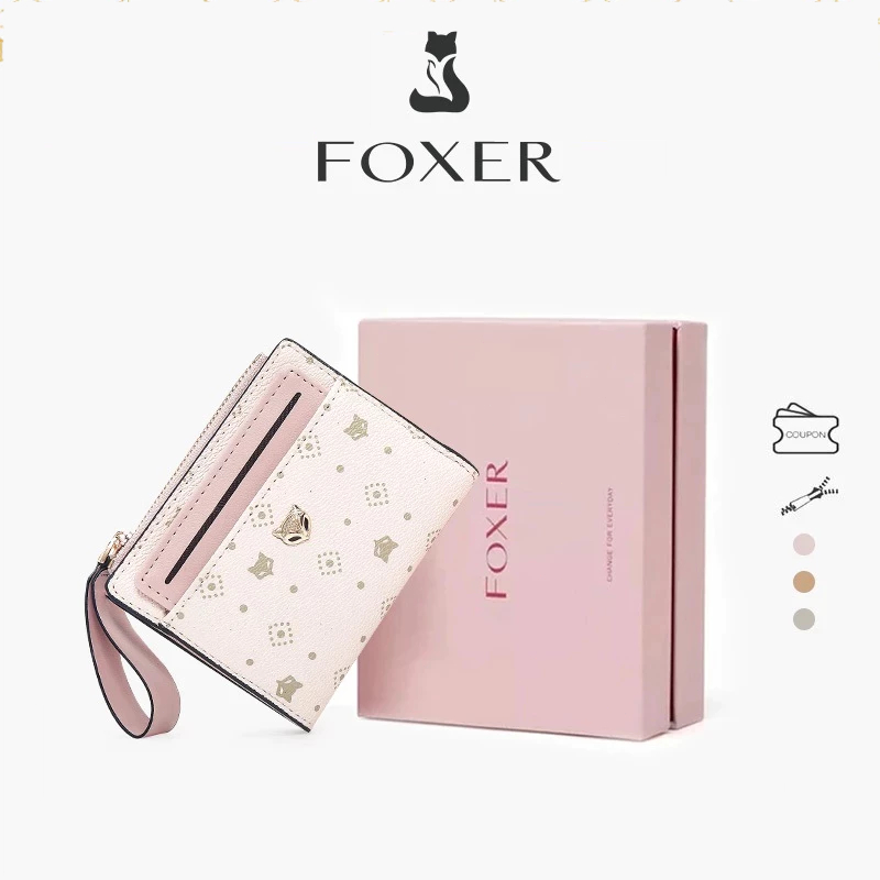 FOXER Dompet Pendek Wanita Dompet Wanita Aesthetic Dompet Wanita mini Pouch Koin