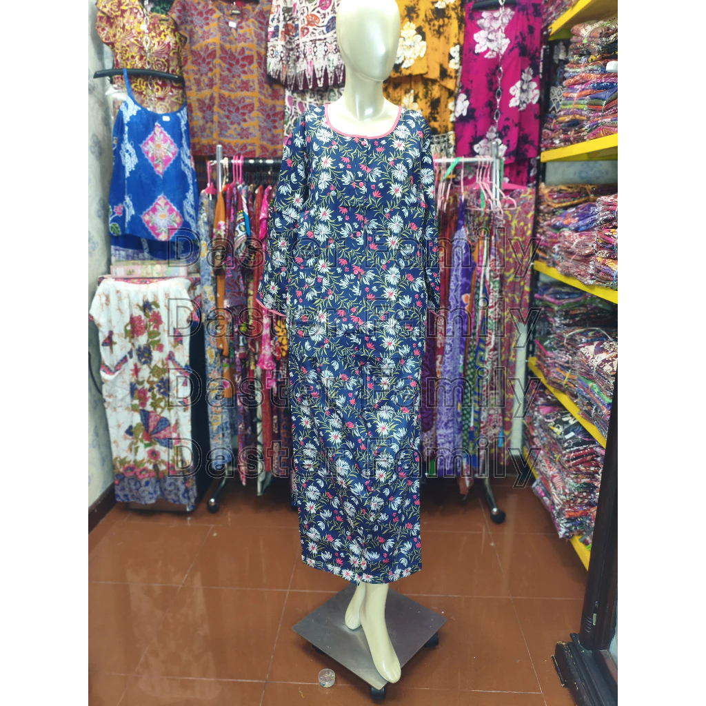 Setelan Pretty Girl Katun Sabata Jumbo Celana Panjang Full Kancing LD 110 cm Bumil Busui | Adem Nyam