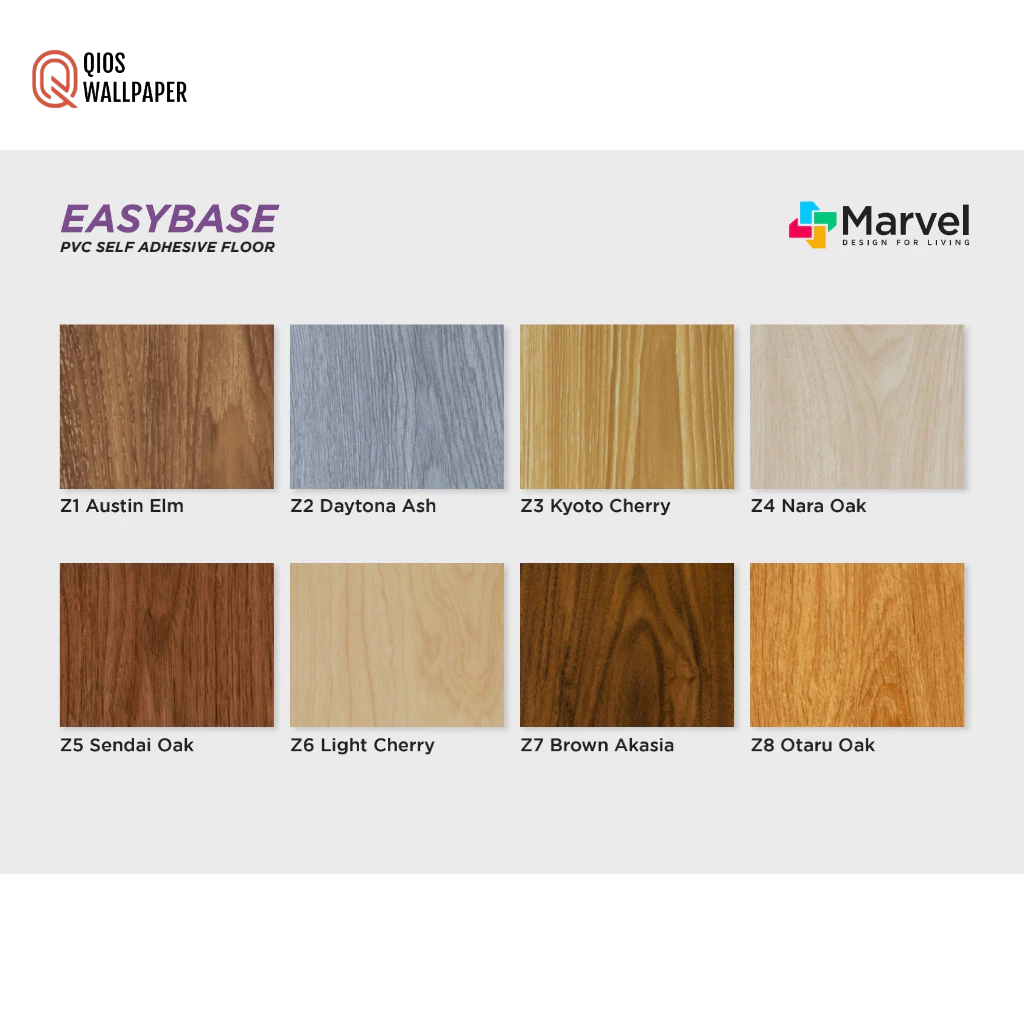 vinyl lantai stiker/ Vinyl Sticker 2mm Marvel LVT Easy / Lantai Kayu Vinyl / Stiker Vinyl Plank