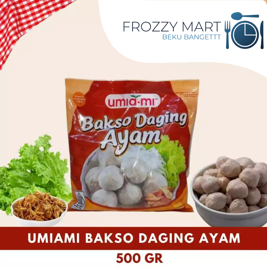 Umiami Bakso Daging Ayam 500gr | Bakso Ayam Frozen Food