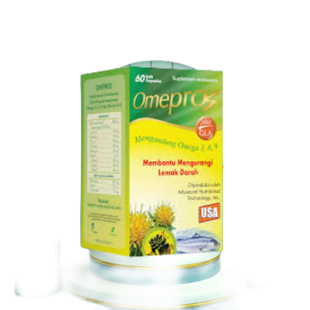 Omepros 1 Botol isi 60 Soft Capsul/ Minyak Ikan