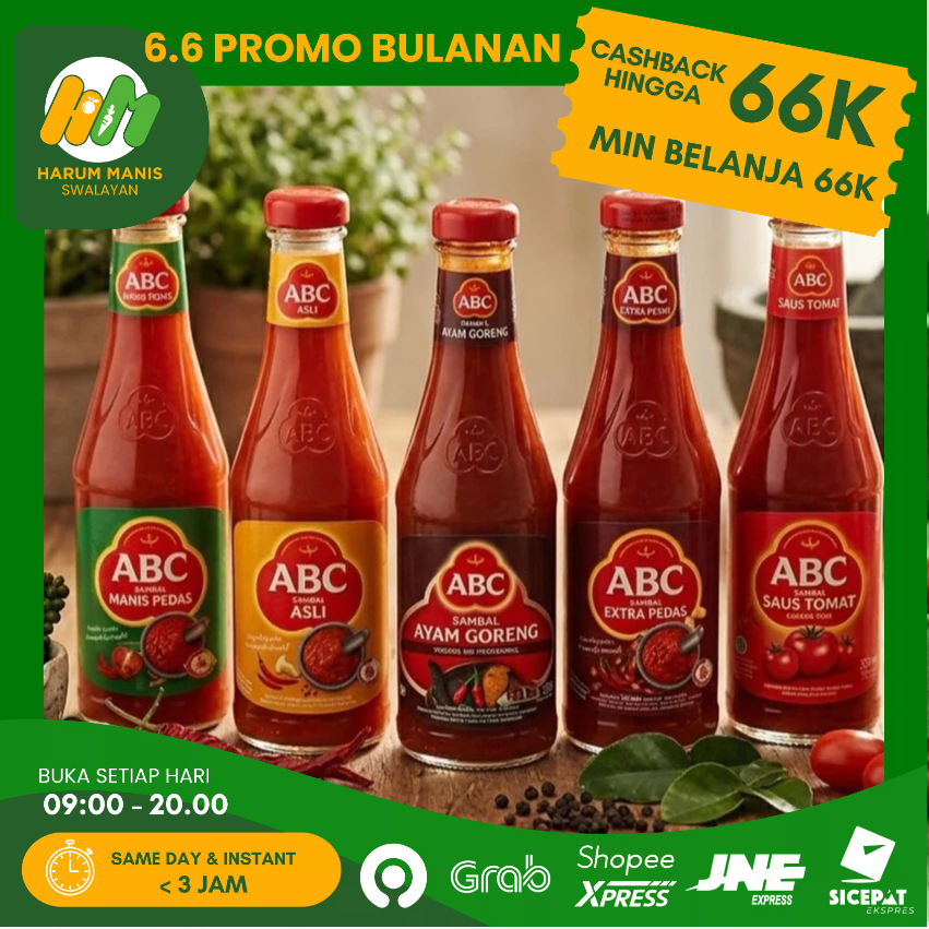 ABC SAUS 335ML / SAMBAL ABC 335ML / SAUS ABC BOTOL KACA