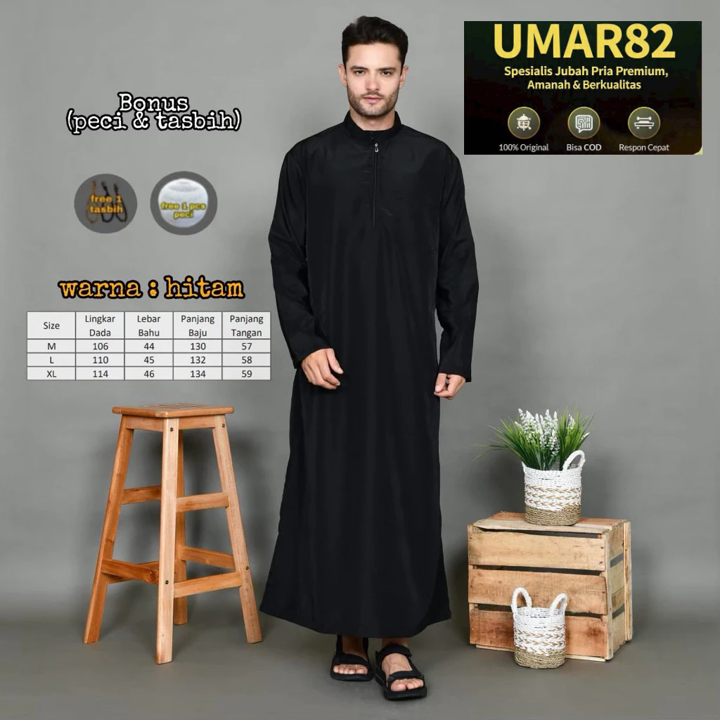 Jubah Gamis Pria Al Haramain Dewasa Baju Muslim Pria Terbaru
