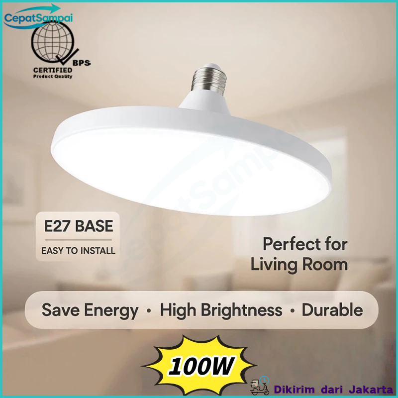 E27 Lampu LED Rumah Super Terang 100W UFO Lampu LED Lampu