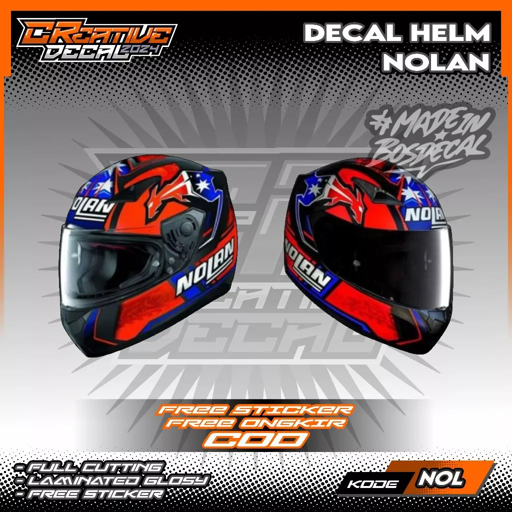 STIKER DECAL HELM NOLAN FULL FACE | DECAL HELM | DECAL STIKER
