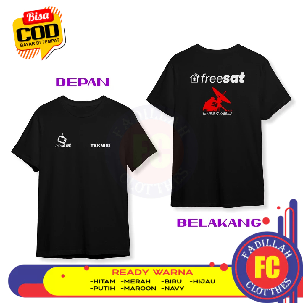 Baju Kaos Freesat Teknisi Parabola DB Kaos Distro