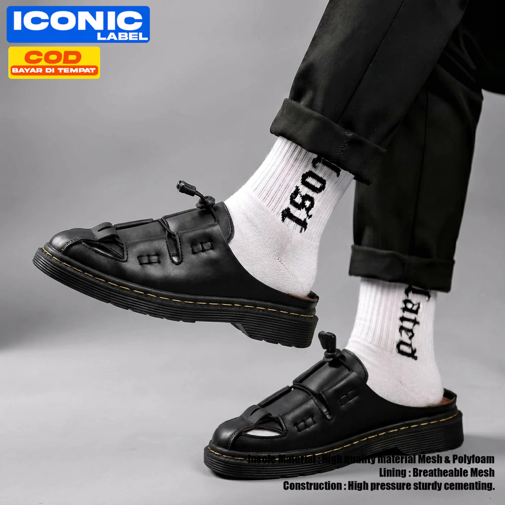 Sepatu Sandal Slop Loafers Docmart Pria Wanita