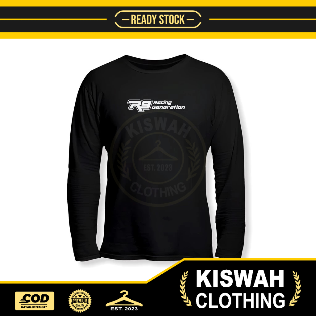 Kaos Tshirt R9 Racing Generation Lengan Panjang Baju Otomotif