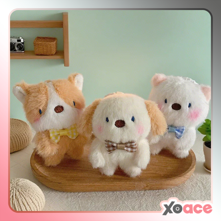 Gantungan Kunci Tas Boneka Anjing Corgi Spaniel Puppy Fluffy Keychain MCE0261